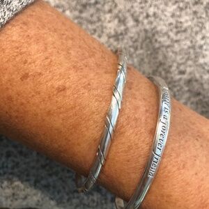 Silver-Tone Bangles - Sisters